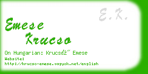 emese krucso business card